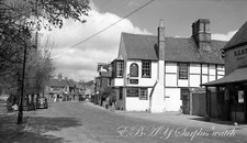 Old B/W Photo Negative Surrey Godstone The White Hart Inn 1948 Copyright M401