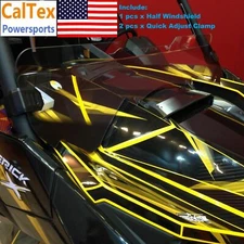 New Can-Am Maverick X3 Half Windshield with 2 Quick Adjust Clamps