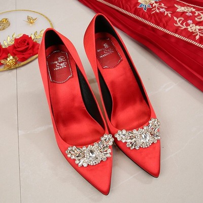 red bottom wedding shoes