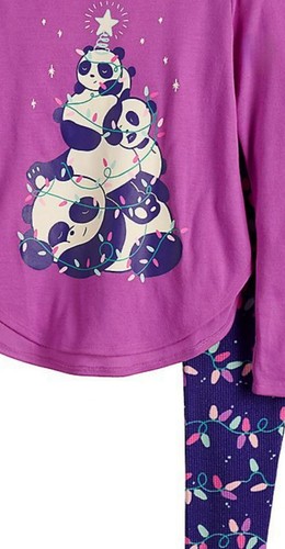 SO Panda Bears girls 18 3-PC pjs pajamas set top pants socks NWT $34 - Picture 2 of 2
