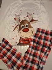 Men's XL Reindeer Christmas Pyjama Set Long Sleev