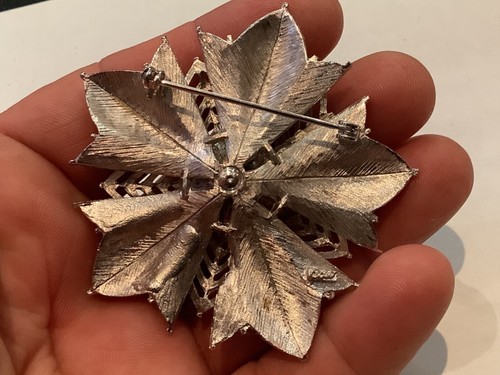 PIN BROCHE VINTAGE AUTÉNTICO FIRMADO CORO 3 TONO PLATA DEMENCIAL ESTRELLA RÁFAGA SIN RESERVA - Imagen 7 de 8