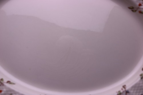 Piatto da portata ovale 14" in vimini Dale by Spode Copeland #4088 bordo floreale capesante - Foto 6 di 10