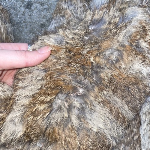 VINTAGE Genuine Fur Vest Cardigan ONE SIZE Boho Hippie 70s Retro Y2K Indie - Picture 9 of 12