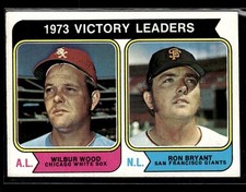 1974 Topps 1973 Victory Leaders (Wilbur Wood / Ron Bryant) #205