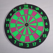 Vintage Sportcraft Double Sided Dart Board Steel Tip Classic Game READ