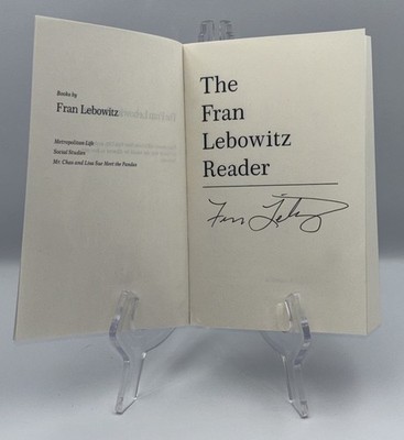 FRAN LEBOWITZ SIGNED AUTOGRAPHED THE READER PAPERBACK SIGNED ON TITLE PAGE 5