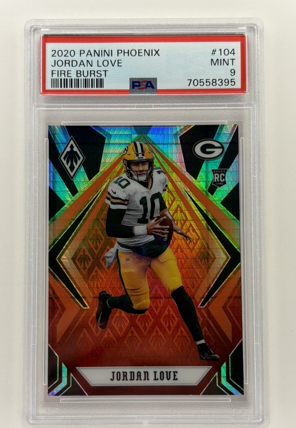 2020 Panini Phoenix - Jordan Love #104 Fire Burst (RC) PSA 9