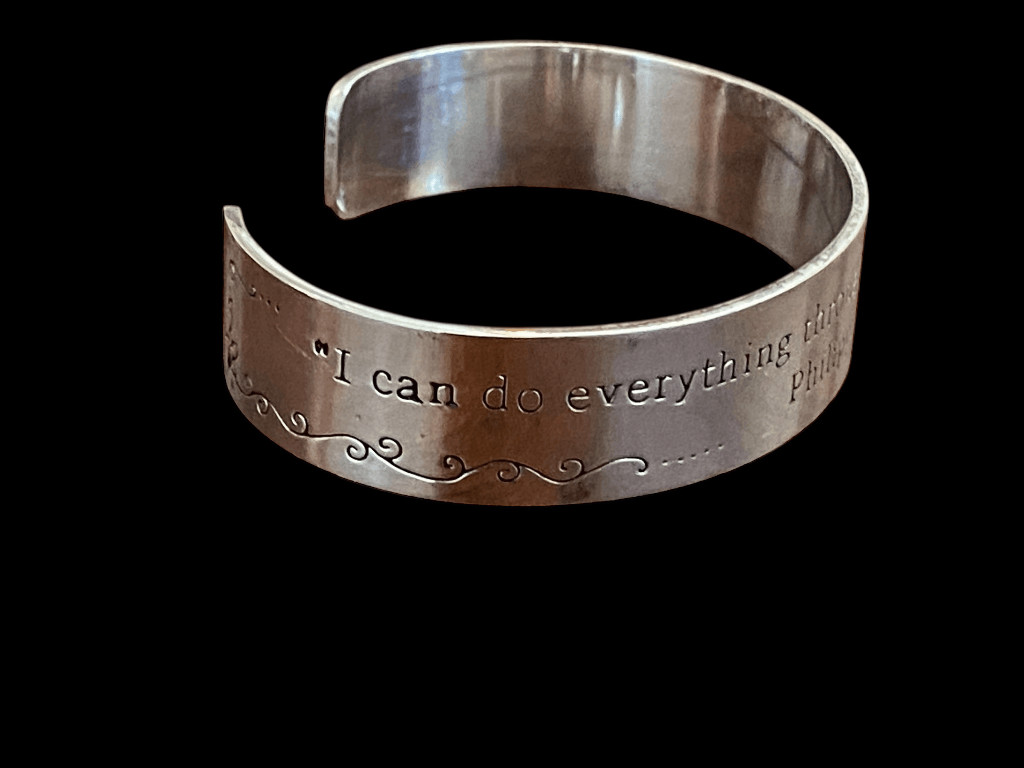 Scripture Bracelet Cuff Silver Plated - image 7