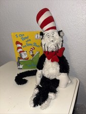 Vintage 2002 Dr. Seuss Cat in the Hat Plush Stuffed Animal - 20 Inch and book 