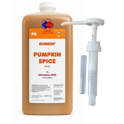 Dunkin  Pumpkin Spice Swirl 64 FL OZ / 1.89 L Jug With Pump