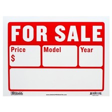 Plastic"for Sale" Sign Board Size: 9" x 12", 2 Standard, Original Version