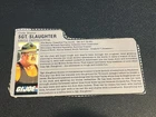 gi joe lot File Card 1986 Sgt Slaughter nice condition