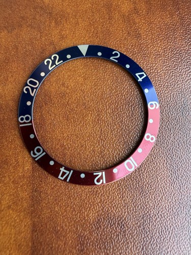 Rolex Genuine GMT-Master 1675 Pepsi Bezel Insert IN GOOD BEAUTIFUL CONDITION.