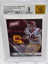 2018 Panini National Convention - Rookie Mem Sam Darnold #SD 1/1 BGS 9 Auto 10