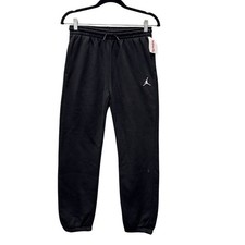Jordan Boys Black Fleece Joggers Jumpman Logo Sweatpants Large L 12-13Y A716-023