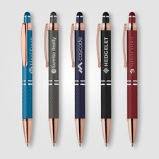 Metalowy długopis Diamond Gold z logo | Grawer Softtouch jako przedmiot reklamowy