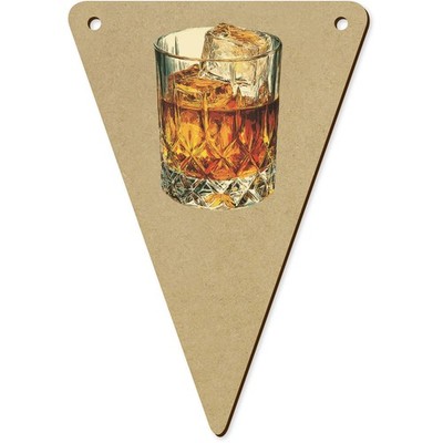 5 x 140mm 'Crystal Whiskey Glass' Bunting Pennants / Flags (BN00097515)