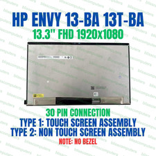 13.3" HP Envy 13-BA 13T-BA 13-BA1047WM FHD LCD Touch Screen Display Assembly