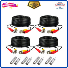 4 X 125Ft Video Power Cable for Night Owl HD CCTV Security Camera Wire