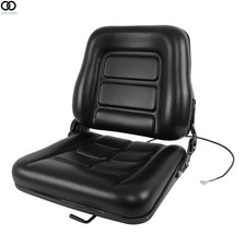 Forklift Seat Fold Down Tractor Seat Adjustable Back  Seatbelt Switch Universal