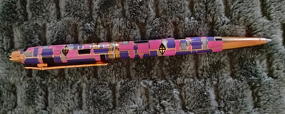 Elysee Edition '90 Pink & Purple Cloissone Ball Point Pen-Vernissage Collection