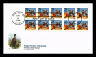 DR JIM STAMPS US COVER RING NECKED PHEASANT BOOKLET FIRST DAY ISSUE FLEETWOOD