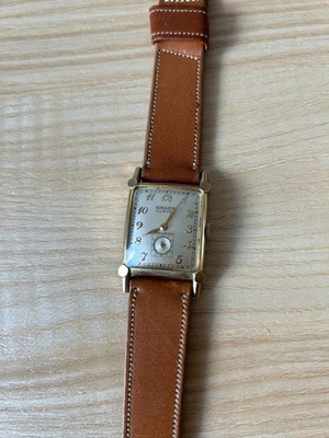 Rare Gruen Curvex Precision 10K Gold Filled Rectangle Dial Manual Wind Watch