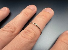 Sterling Silver Dew Drop Ring | Dainty Stacking Ring | Handmade in UK