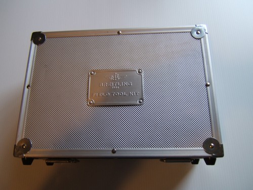 GENUINE BREITLING FIELD TOOL KIT ALUMINUM CARRYING CASE LOCKING WITH ...
