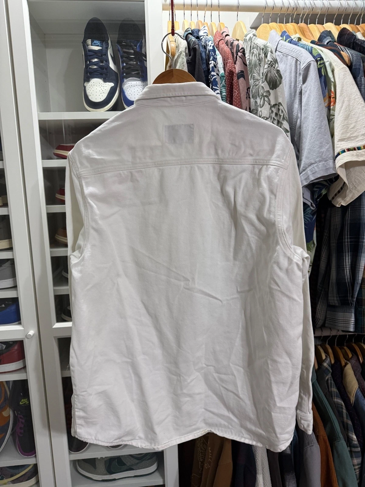 Carhartt WIP Salinac Shirt Jac - Bleached White Denim - product detail image 2