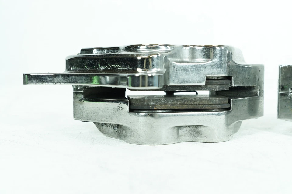 1999 Harley Touring Road King Front Left Right Brake Calipers Chrome PEELING - Image 4 of 4