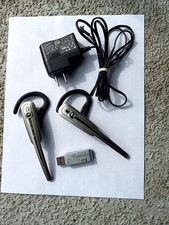 Two Plantronics Calisto B70 USB Headsets one Dongle