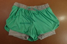 C9 by Champion Womens Small Green 3" Inseam Drawstring 2 in 1 Athletic Shorts