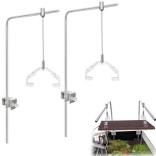 2 Pcs Aquarium Light Riser Stand for Rimless Fish Tanks - Adjustable Tank