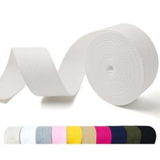 Cotton Webbing 1.5 Inch 5 Yards for Bag Strap Sewing Craft, White