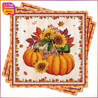 Servietten 80 StüCk KüRbis Herbst Thanksgiving Deko Papierservietten 33X33Cm