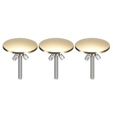 3Pcs Kitchen Sink Hole Covers Zinc Alloy Faucet Hole Cover Champagne Gold
