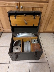 Vintage US Army Officer field tableware mess kit chest Texas Trunks