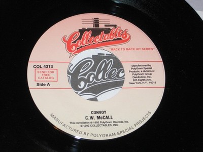 C.W. McCall - Convoy / Roses For Mama - Used Vinyl Record 7 - J5829z