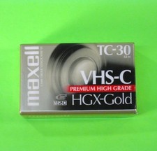 MAXELL HGX-Gold TC-30 Premium High Grade VHS-C Camcorder Video Tape NEW SEALED