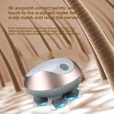 Electric Head Massager Scalp Waterproof Massager with 4 Heads 96 Nodes for Hair