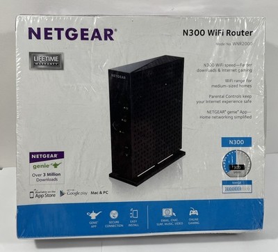 NEW/SEALED Netgear N300 Wireless WiFi Router [WNR2000] Black
