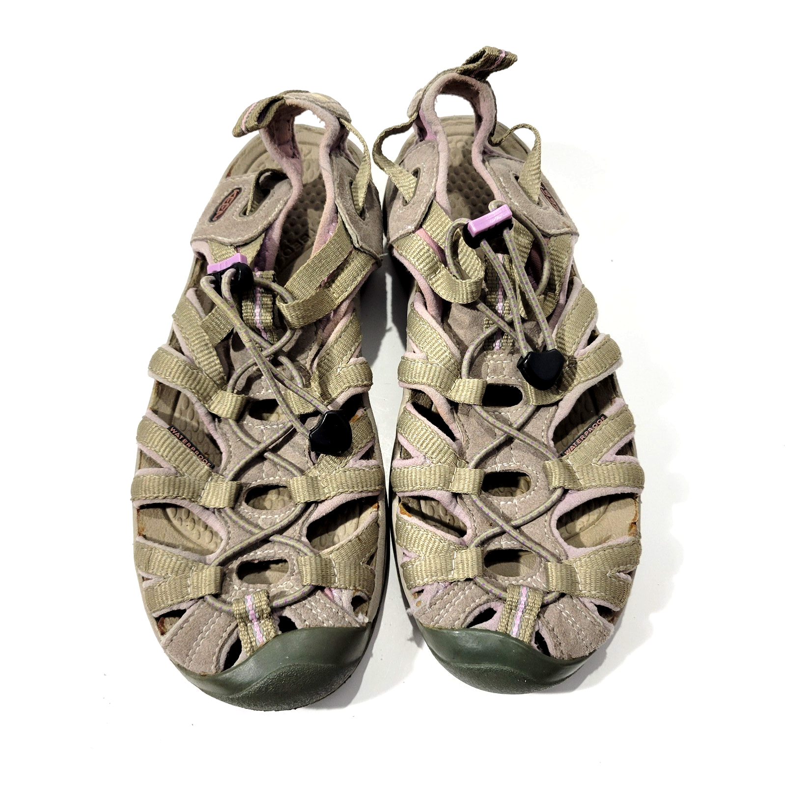 Sandali da trekking Keen Newport donna taglia 9 impermeabili pelle marrone e nylon