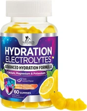 Hydration Electrolyte Gummies - Daily Liquid Replenisher Gummy - Electrolyte Mul