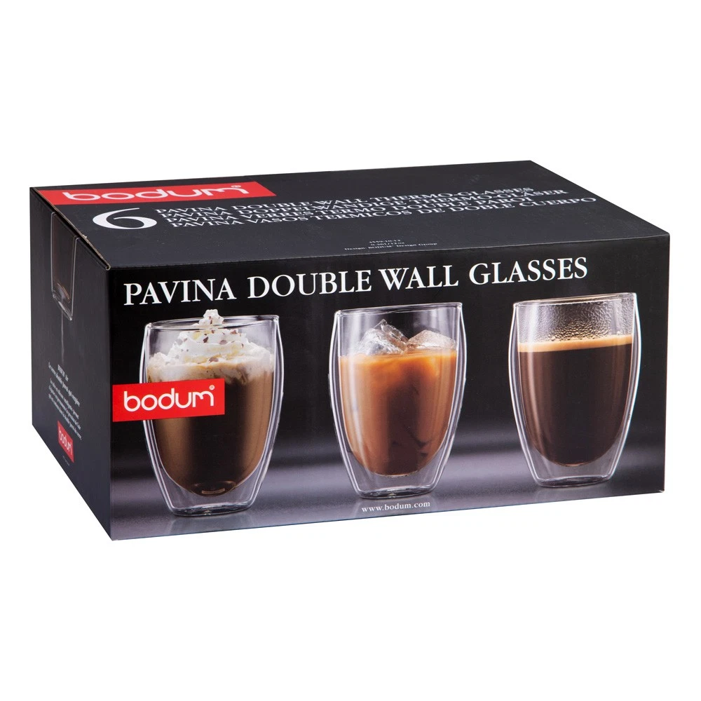 Bodum Pavina Double Wall Glasses 350ml Set 6pce