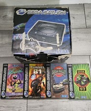 Sega Saturn Mk2 Boxed With Leads 1 Controller And 4 Games FULLY WORKING