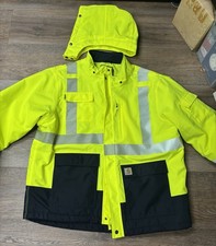 Carhartt 103711-BLM Hi-Vis Waterproof Class 3 Sherwood Jacket Brite Lime Size XL