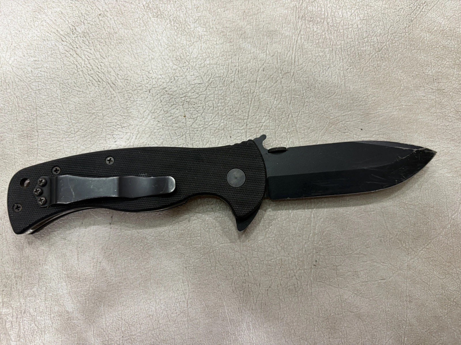 Emerson Knives Sheepdog Spear Point Range Master black teflon finish flipper