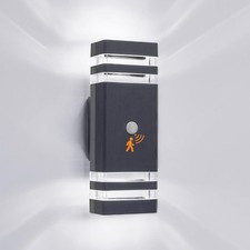 CELAVY Up Down Outside Lights with Motion Sensor, 6000K PIR Outdoor Wall Light 